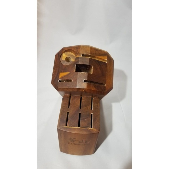 Cangshan Solid Walnut Wood *Knife Block Only* for 11 Piece Cutlery NOB - Picture 2 of 7